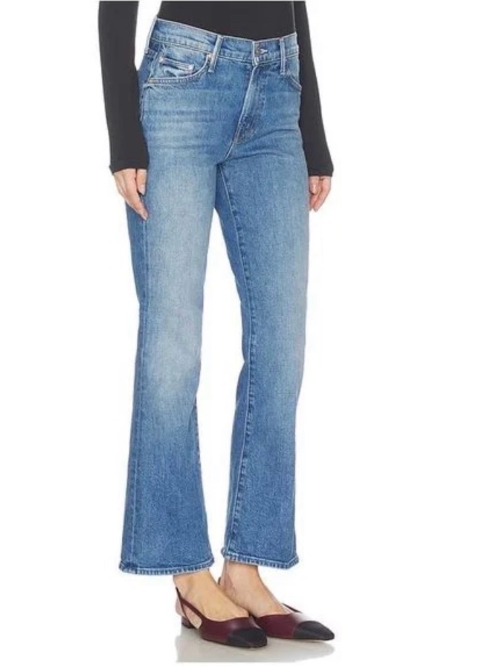 MOTHER SUPERIOR Jeans Outsider Flood Field Trip Blue Size 28